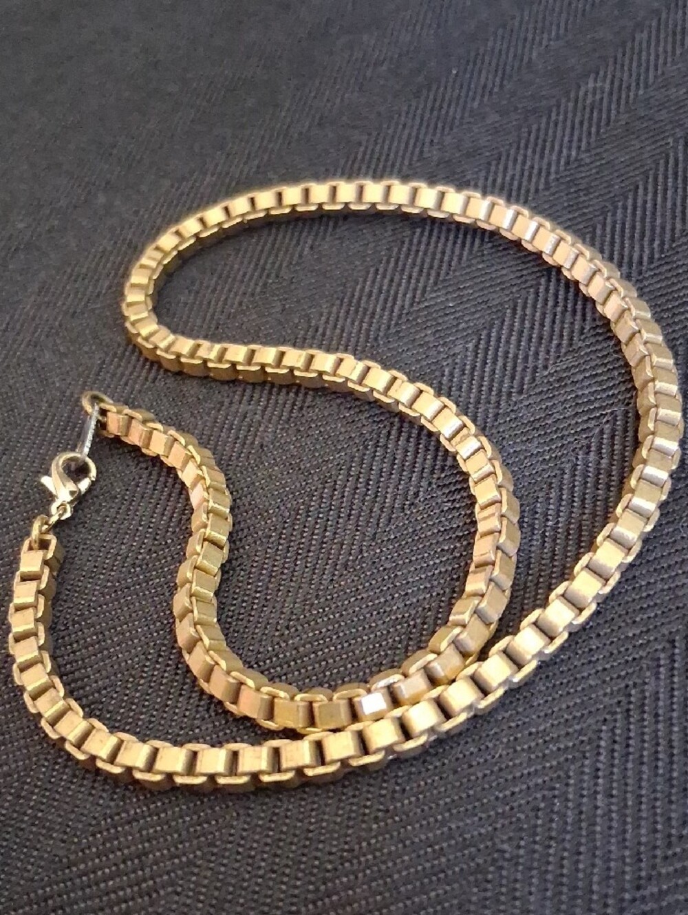Vintage 16" Box Chain Necklace KK110 - Picture 13 of 13